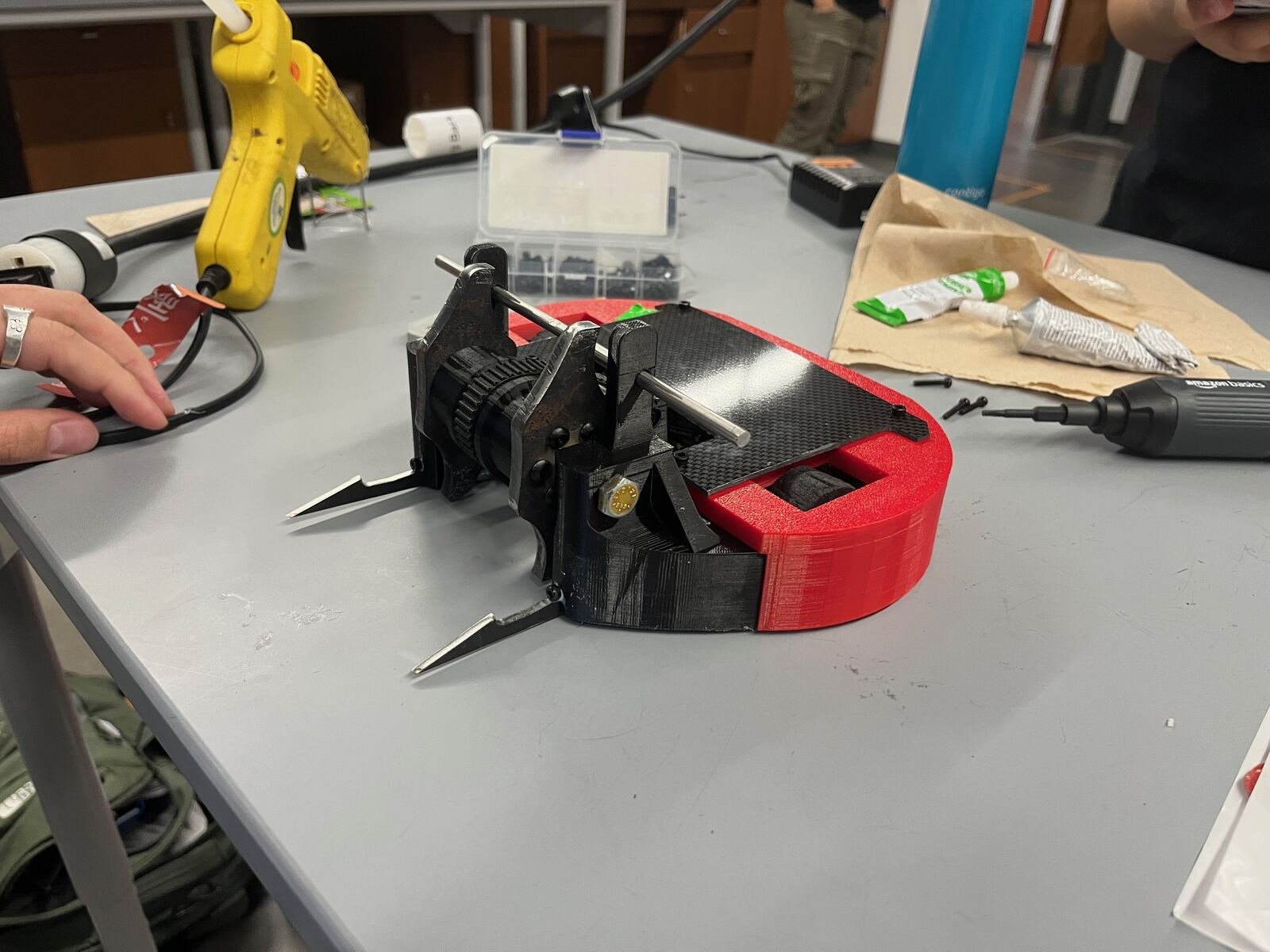Finished robot on the workbench