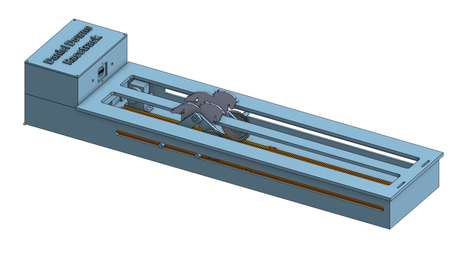 CAD render of the horse linkage mechanism