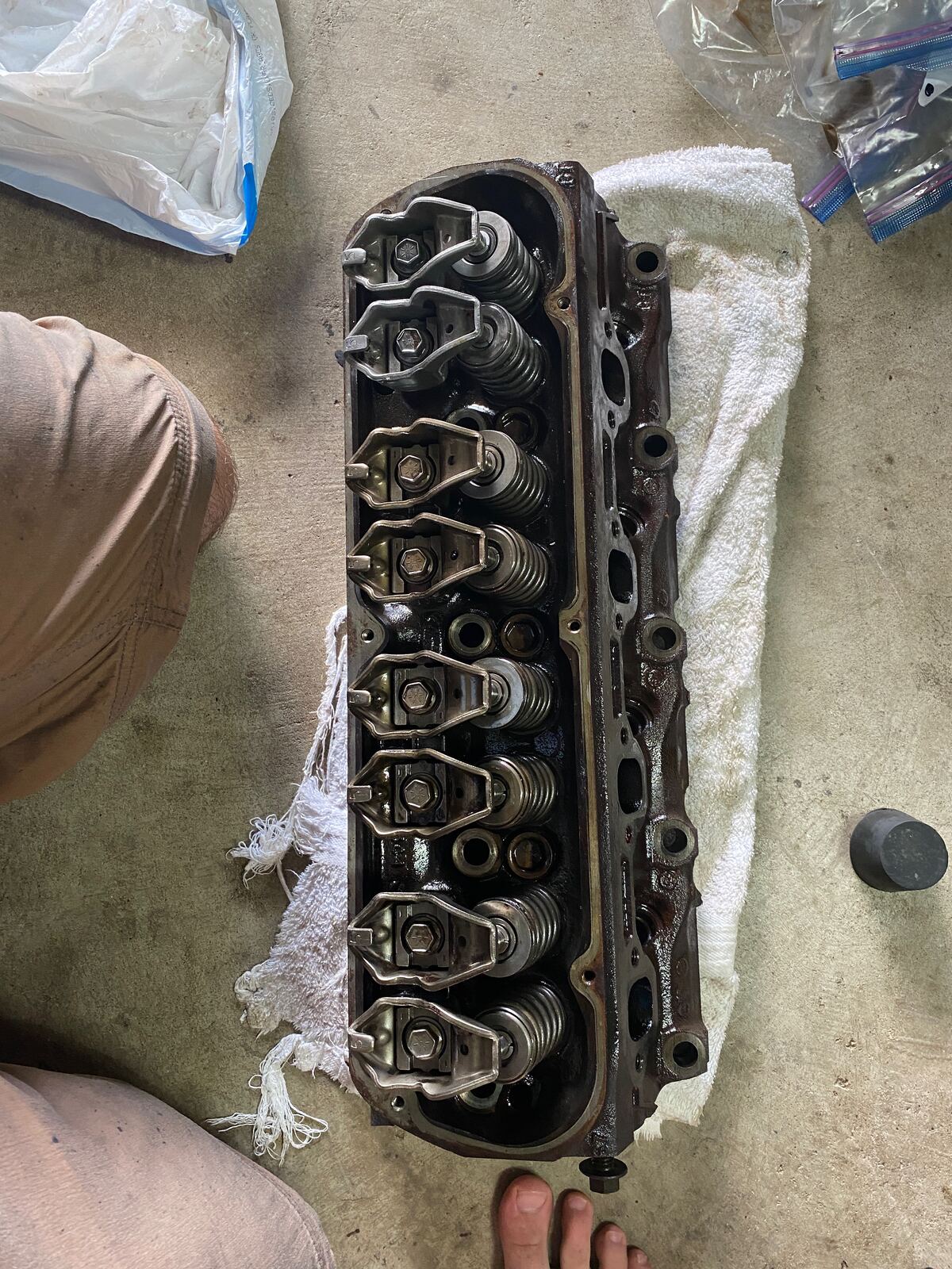 Cylinder head removed during teardown