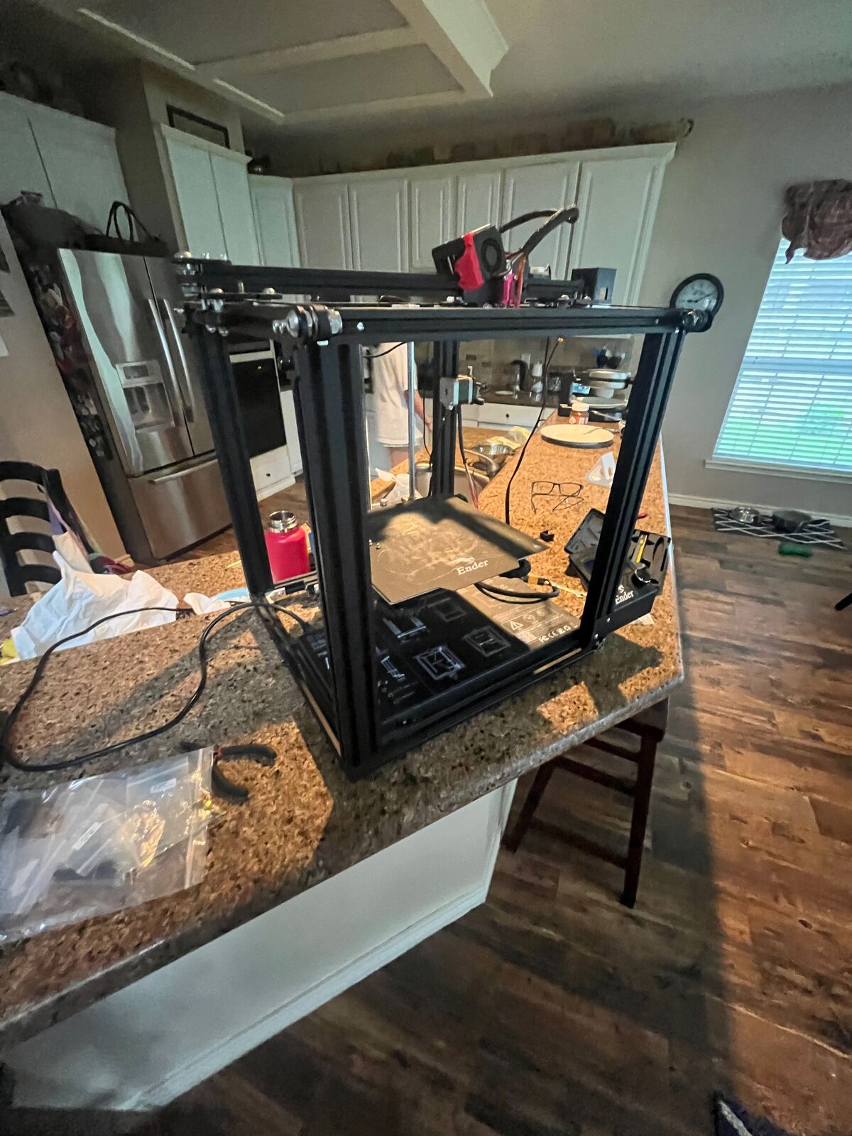3D printer as found, set up for repair