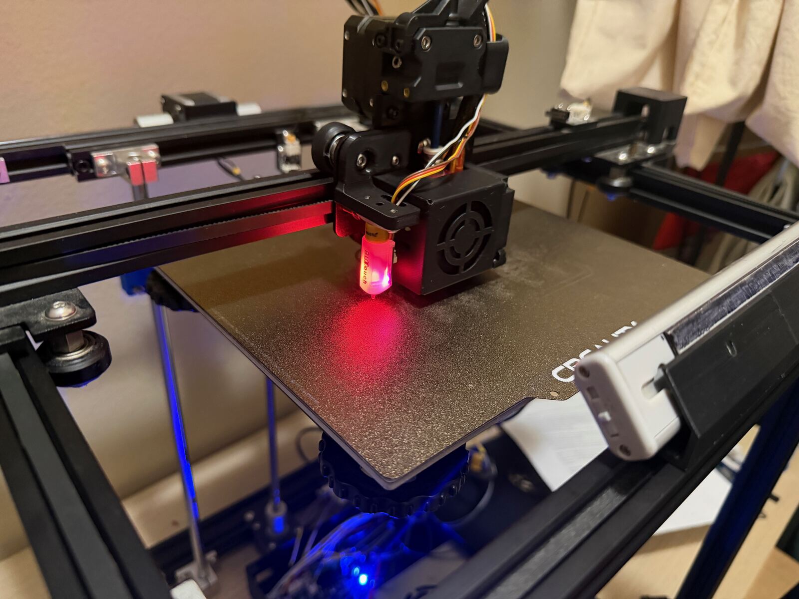 Close-up of the print head in action